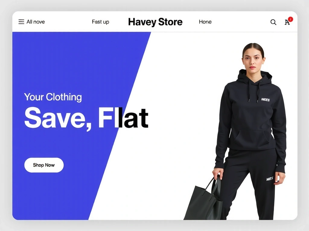 Design web modern pentru un magazin online de îmbrăcăminte