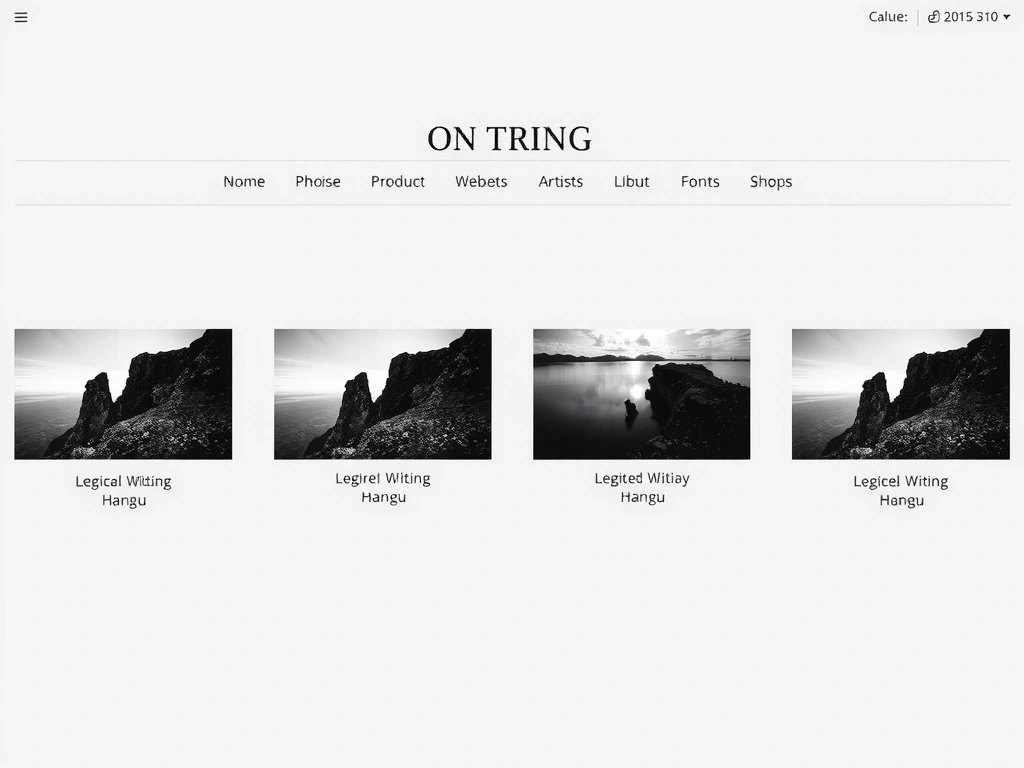 Portofoliu online pentru un artist sau fotograf, cu galerie de imagini