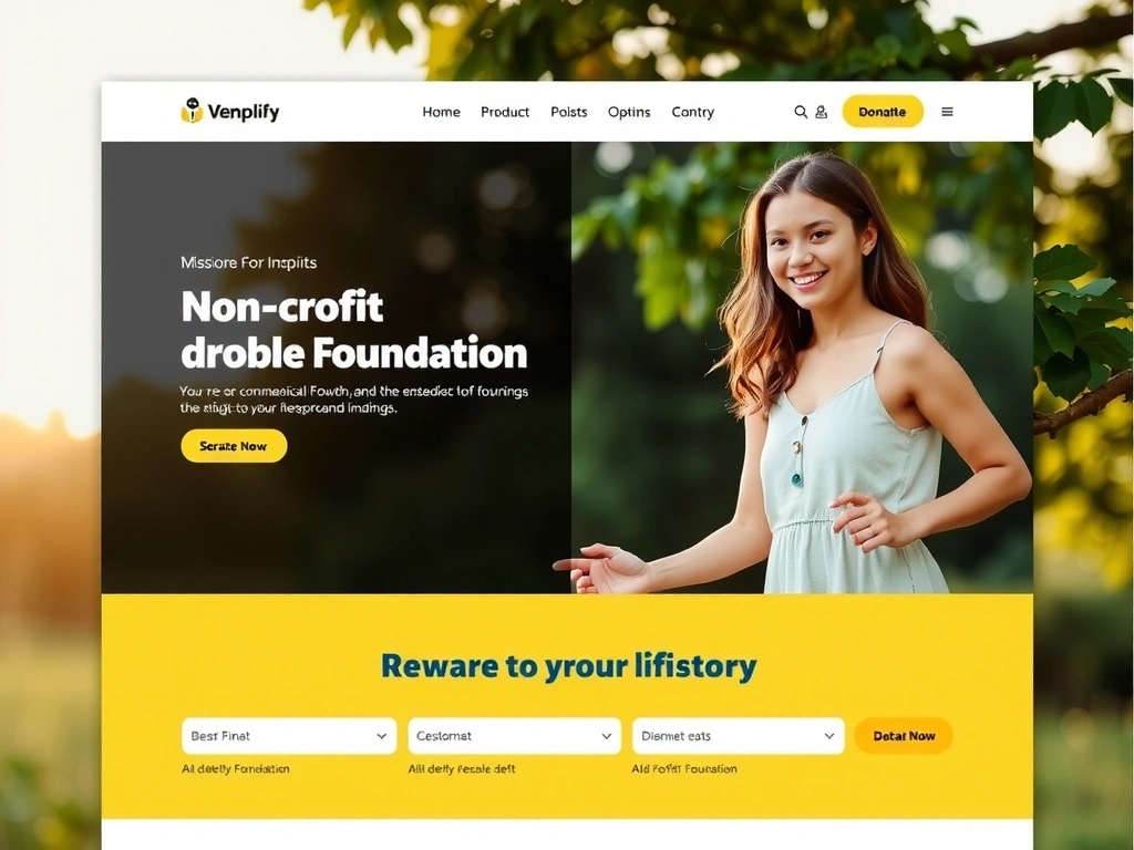 Site web pentru o fundație non-profit, cu opțiuni de donație